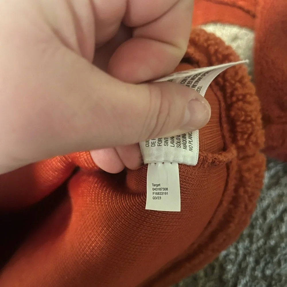 Original Use Orange Oversized Fleece Full-Zip Hooded Jacket Women's Small - Picture 6 of 6